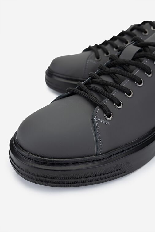 Valmenti Siyah Erkek Deri Sneaker 352 21223 ERK AYK SK24-25 - Görsel 4