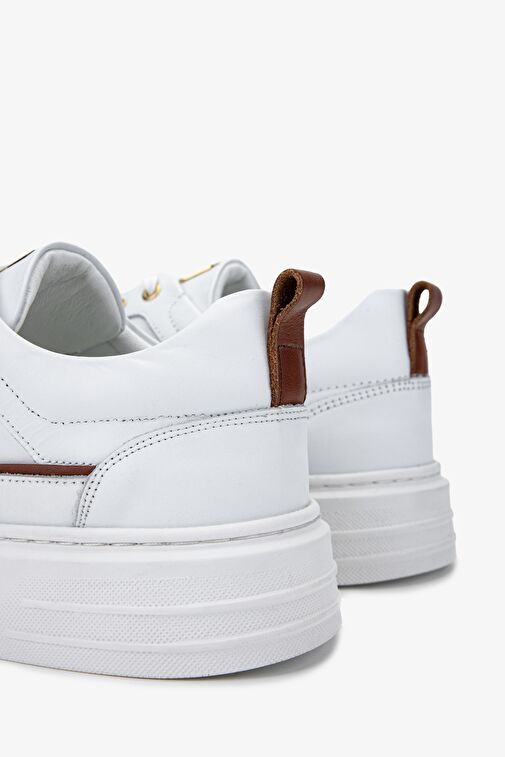Valmenti Erkek Hakiki Deri Beyaz Sneakers & Spor Ayakkabı - Görsel 5