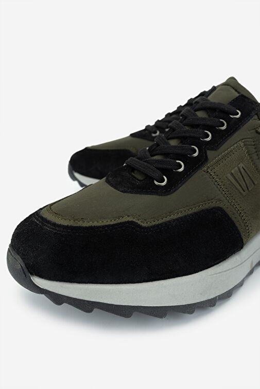 Valmenti Gri-Siyah Erkek Deri Sneaker 352 21362 ERK AYK SK24-25 - Görsel 4