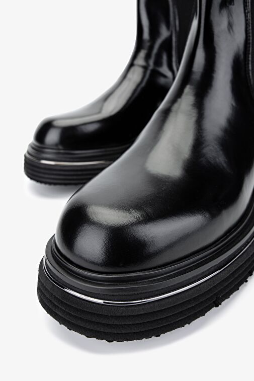 Valmenti Erkek Hakiki Deri Siyah Açma Casual Bot - Görsel 5