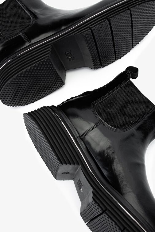 Valmenti Erkek Hakiki Deri Siyah Açma Casual Bot - Görsel 6