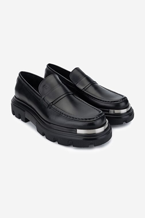 Valmenti Siyah Erkek Deri Loafer 381 20353 ERK AYK SK24-25 - Görsel 3