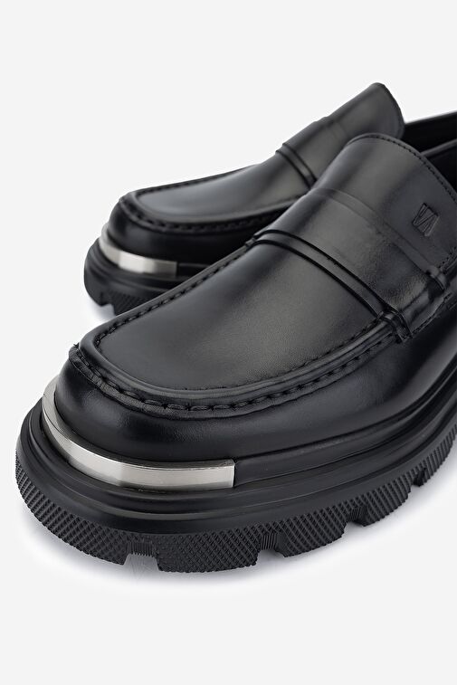 Valmenti Siyah Erkek Deri Loafer 381 20353 ERK AYK SK24-25 - Görsel 4