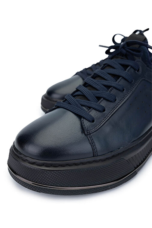 Tamer Tanca Erkek Hakiki Deri Lacivert Sneakers & Spor Ayakkabı - Görsel 4