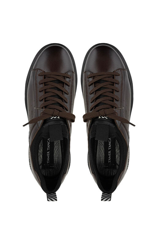 Tamer Tanca Erkek Hakiki Deri Kahverengi Sneakers & Spor Ayakkabı - Görsel 6