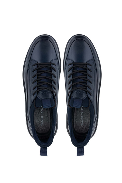 Tamer Tanca Erkek Hakiki Deri Lacivert Sneakers & Spor Ayakkabı - Görsel 6