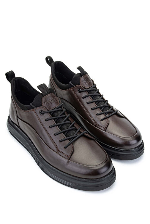 Tamer Tanca Erkek Hakiki Deri Kahverengi Sneakers & Spor Ayakkabı - Görsel 3
