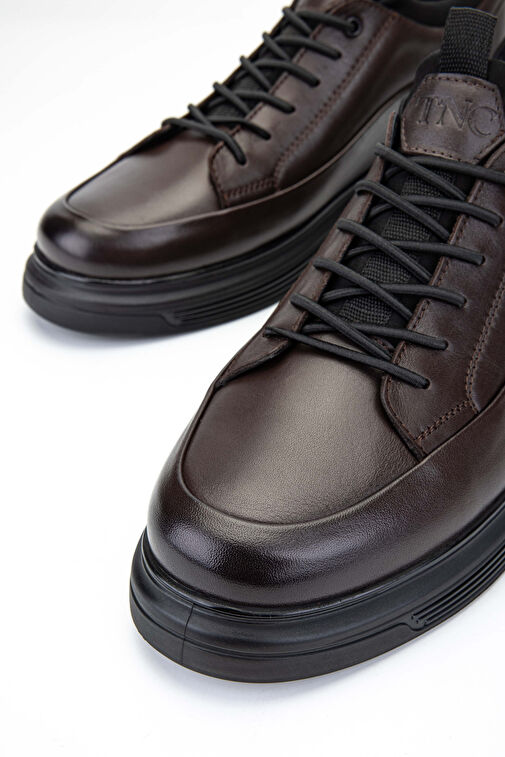 Tamer Tanca Erkek Hakiki Deri Kahverengi Sneakers & Spor Ayakkabı - Görsel 5