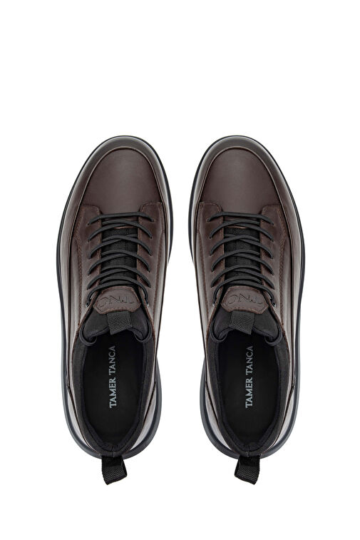 Tamer Tanca Erkek Hakiki Deri Kahverengi Sneakers & Spor Ayakkabı - Görsel 6