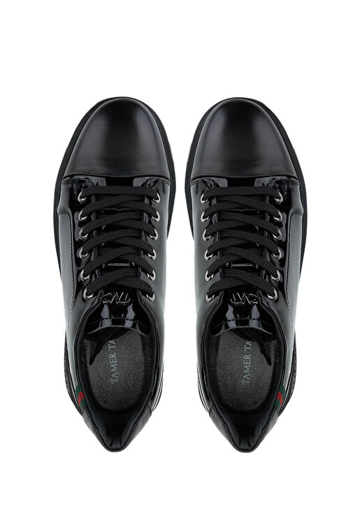Tamer Tanca Siyah Erkek Deri Sneaker 381 20551 ERK AYK SK24-25 - Görsel 6