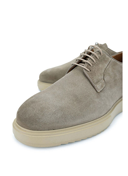 Tamer Tanca Erkek Hakiki Deri Bej Süet Casual Ayakkabı - Görsel 4