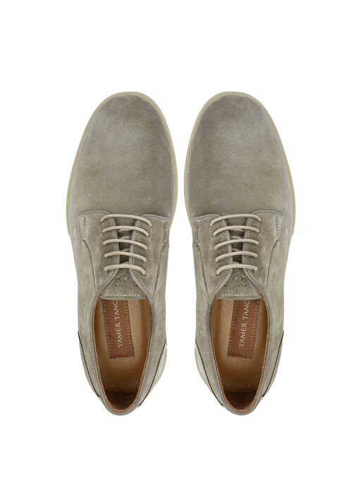 Tamer Tanca Erkek Hakiki Deri Bej Süet Casual Ayakkabı - Görsel 6