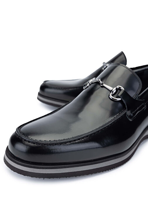 Tamer Tanca Erkek Hakiki Deri Siyah Açma Loafer Ayakkabı - Görsel 4