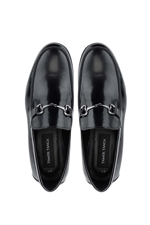 Tamer Tanca Erkek Hakiki Deri Siyah Açma Loafer Ayakkabı - Görsel 6