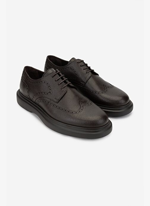 Valmenti Erkek Hakiki Deri Kahverengi Casual Ayakkabı - Görsel 3