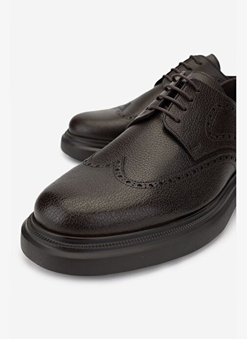 Valmenti Erkek Hakiki Deri Kahverengi Casual Ayakkabı - Görsel 5