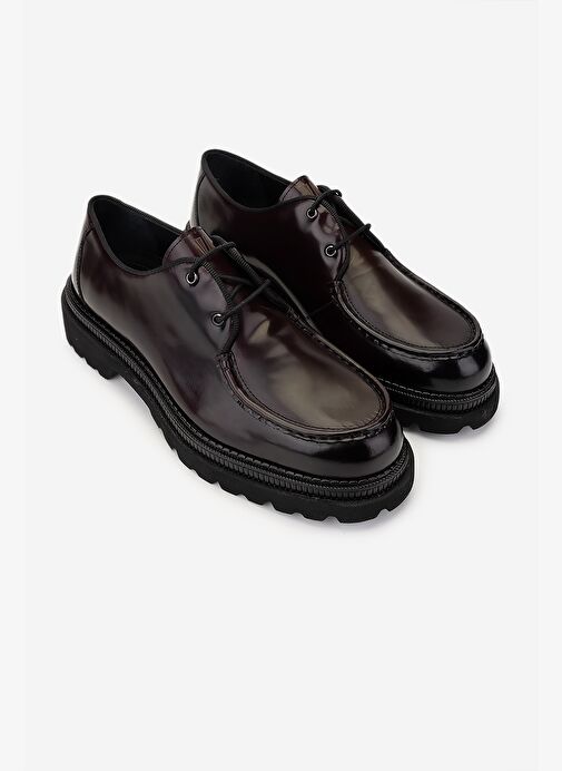Valmenti Erkek Hakiki Deri Bordo Casual Ayakkabı - Görsel 3