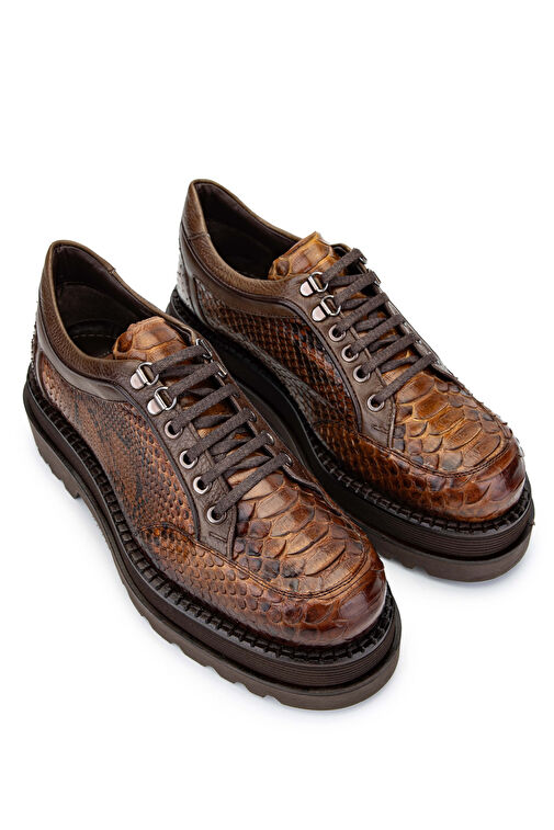 Tamer Tanca Erkek Hakiki Deri Kahverengi Casual Ayakkabı - Görsel 3