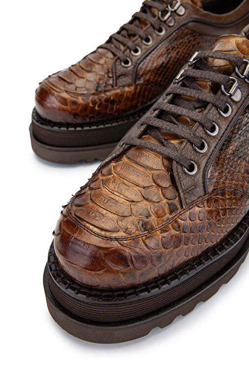 Tamer Tanca Erkek Hakiki Deri Kahverengi Casual Ayakkabı - Görsel 5