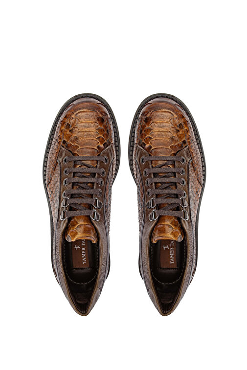 Tamer Tanca Erkek Hakiki Deri Kahverengi Casual Ayakkabı - Görsel 6