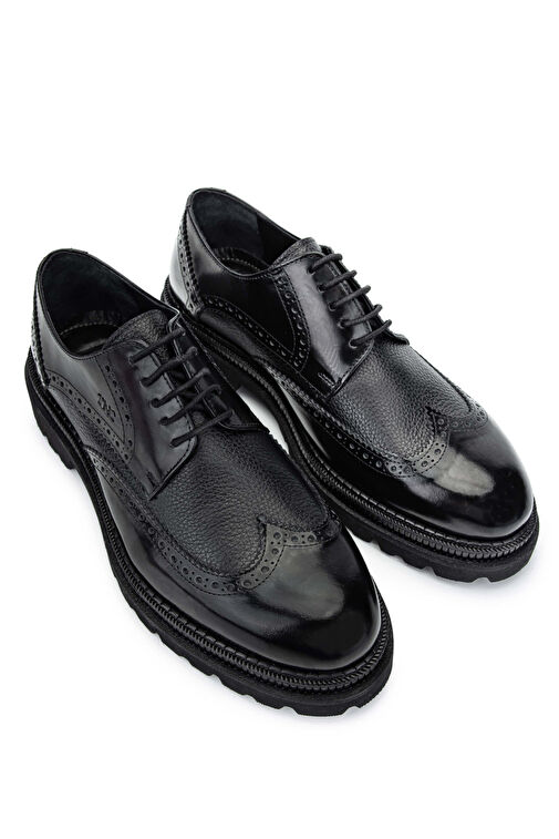 Tamer Tanca Siyah Erkek Deri Günlük Ayakkabı 771 55114 ERK AYK SK24-25 - Görsel 3