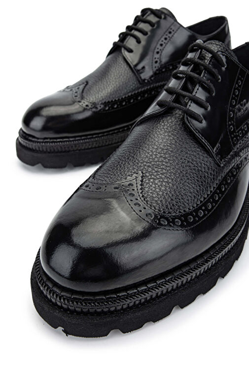 Tamer Tanca Siyah Erkek Deri Günlük Ayakkabı 771 55114 ERK AYK SK24-25 - Görsel 5