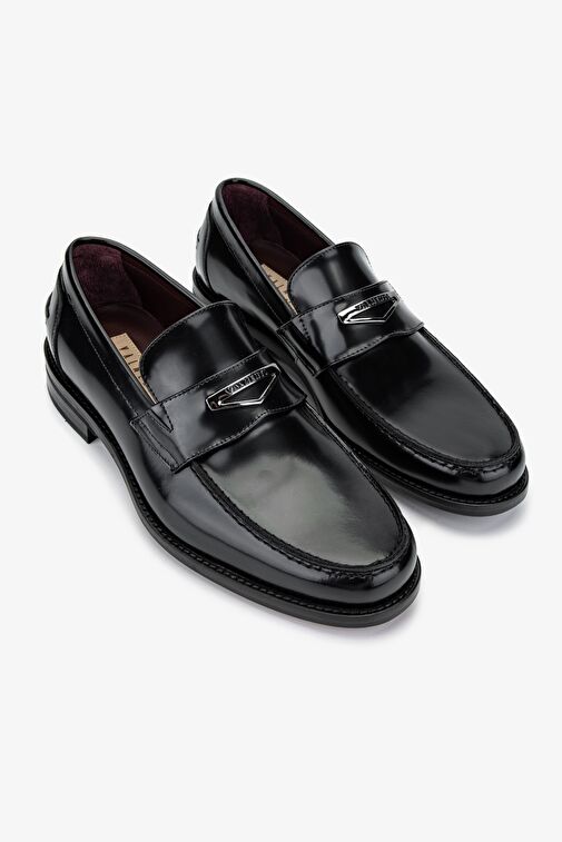 Valmenti Erkek Hakiki Deri Siyah Açma Loafer Ayakkabı - Görsel 3