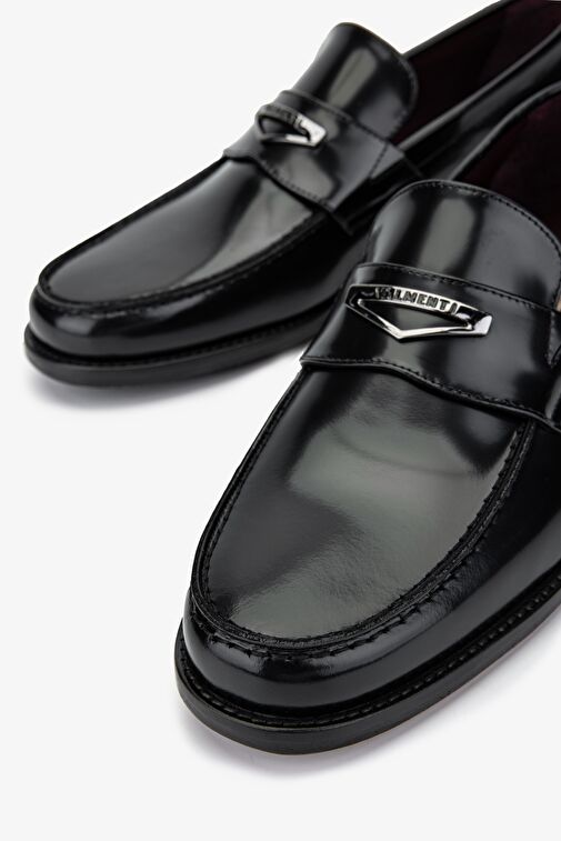 Valmenti Erkek Hakiki Deri Siyah Açma Loafer Ayakkabı - Görsel 5