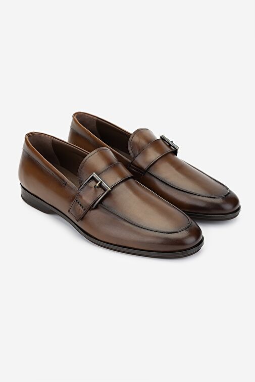 Valmenti Erkek Hakiki Deri Taba Loafer Ayakkabı - Görsel 3