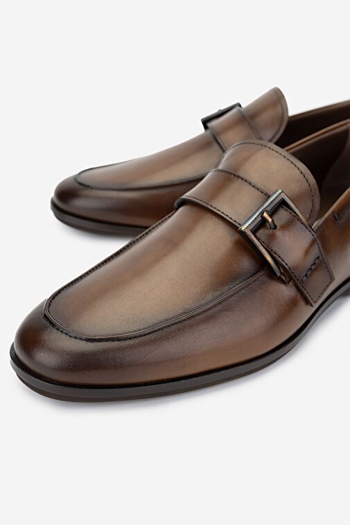 Valmenti Erkek Hakiki Deri Taba Loafer Ayakkabı - Görsel 4