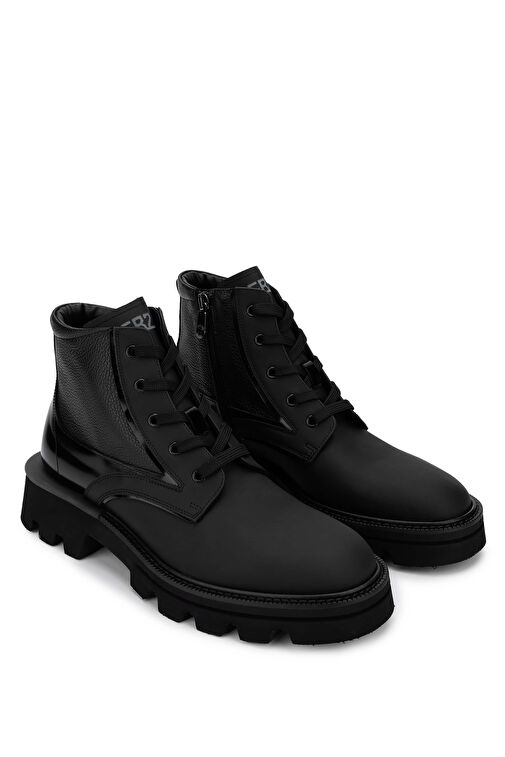 Butteri Erkek Hakiki Deri Siyah Casual Bot - Görsel 3