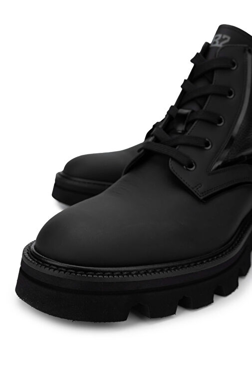 Butteri Erkek Hakiki Deri Siyah Casual Bot - Görsel 4
