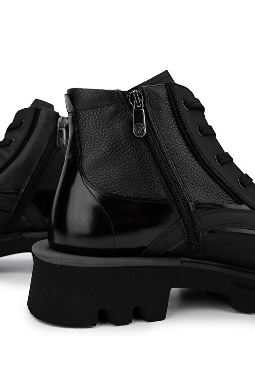 Butteri Erkek Hakiki Deri Siyah Casual Bot - Görsel 5