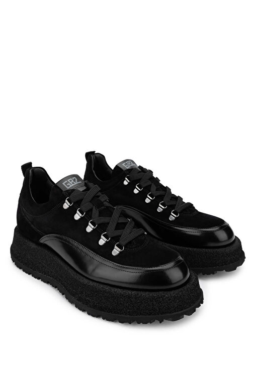 Butteri Siyah Erkek Deri Günlük Ayakkabı 480 95311 ERK AYK SK24-25 - Görsel 3