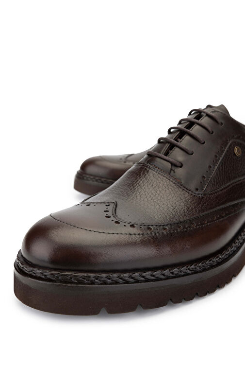 Tamer Tanca Erkek Hakiki Deri Kahverengi Casual Ayakkabı - Görsel 4