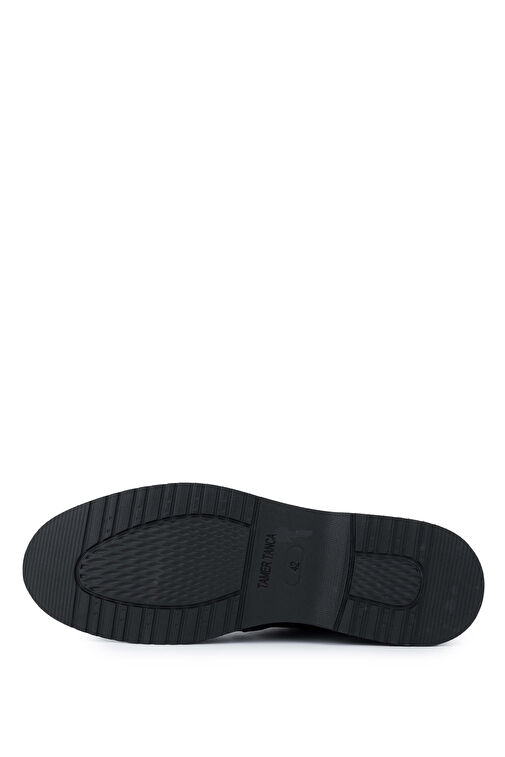 Tamer Tanca Erkek Hakiki Deri Siyah Floter Casual Ayakkabı - Görsel 5