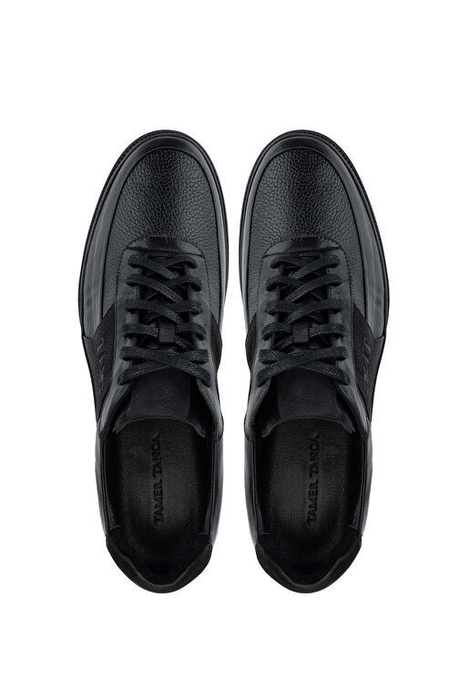 Tamer Tanca Erkek Hakiki Deri Siyah Floter Casual Ayakkabı - Görsel 6