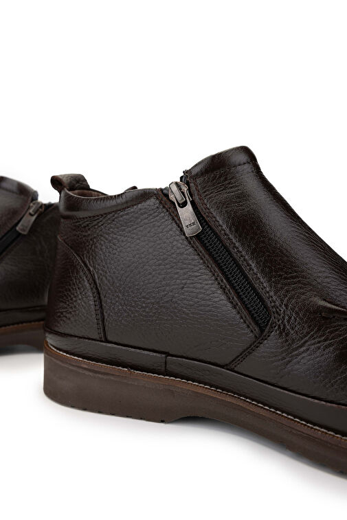 Tamer Tanca Erkek Hakiki Deri Kahverengi Casual Bot - Görsel 5