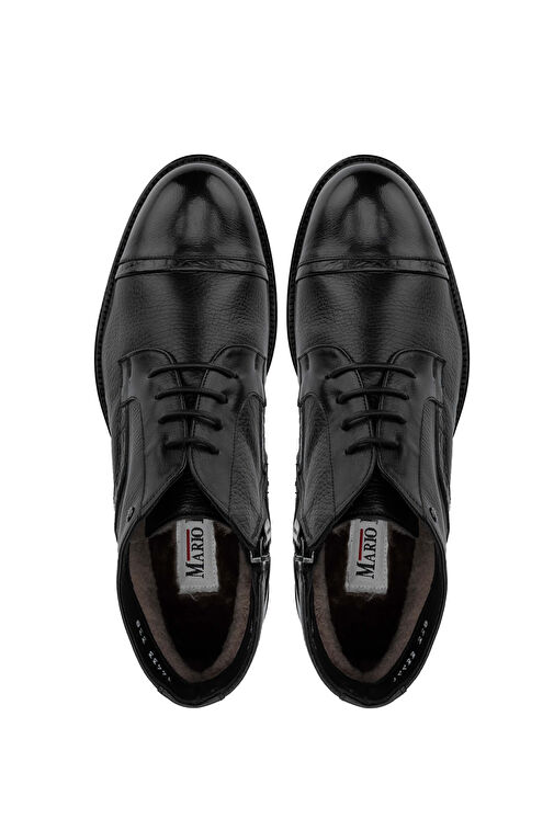 Mario Bruni Erkek Hakiki Deri Siyah Casual Bot - Görsel 7