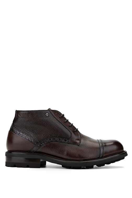 Mario Bruni Erkek Hakiki Deri Koyu Kahve Casual Bot - Görsel 2