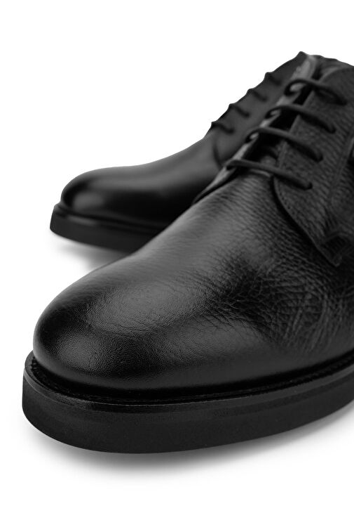 Mario Bruni Erkek Hakiki Deri Siyah Casual Bot - Görsel 4