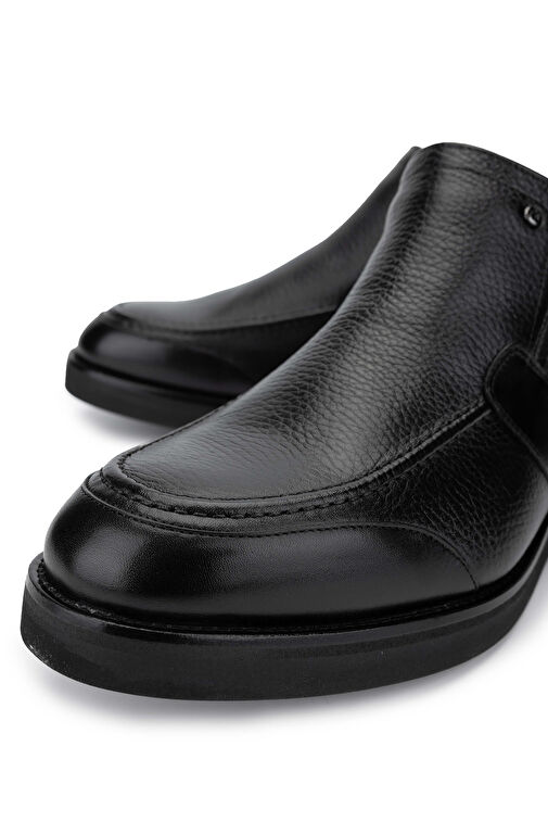 Mario Bruni Erkek Hakiki Deri Siyah Casual Bot - Görsel 4