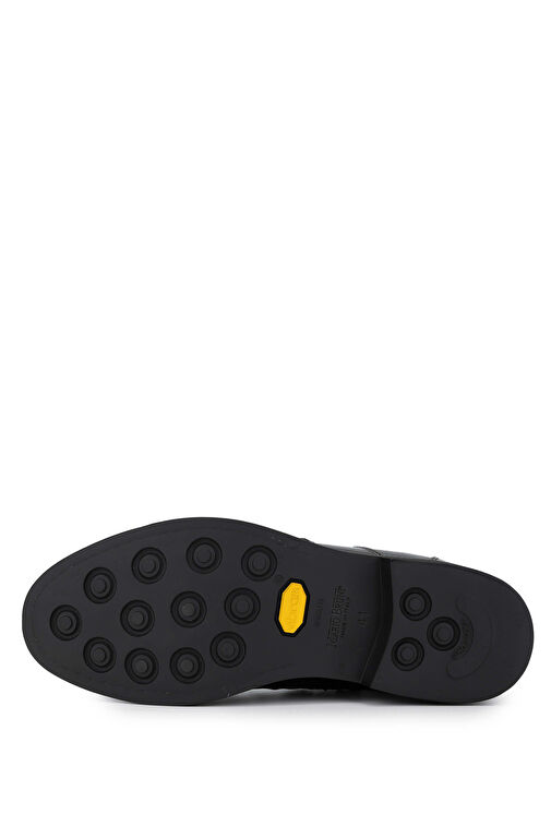 Mario Bruni Erkek Hakiki Deri Siyah Casual Bot - Görsel 6