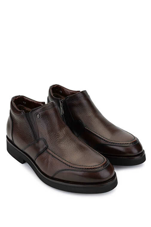 Mario Bruni Erkek Hakiki Deri Koyu Kahve Casual Bot - Görsel 3