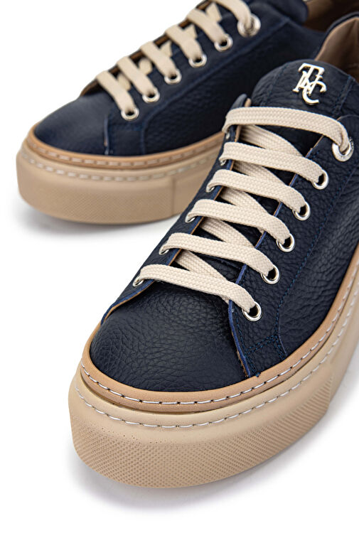 Tamer Tanca Kadın Hakiki Deri Lacivert Sneakers & Spor Ayakkabı - Görsel 5