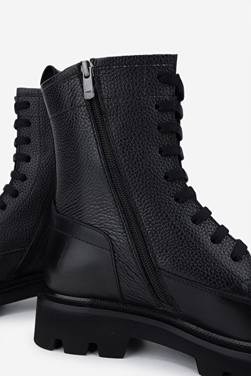 Valmenti Kadın Hakiki Deri Siyah Casual Bot - Görsel 5