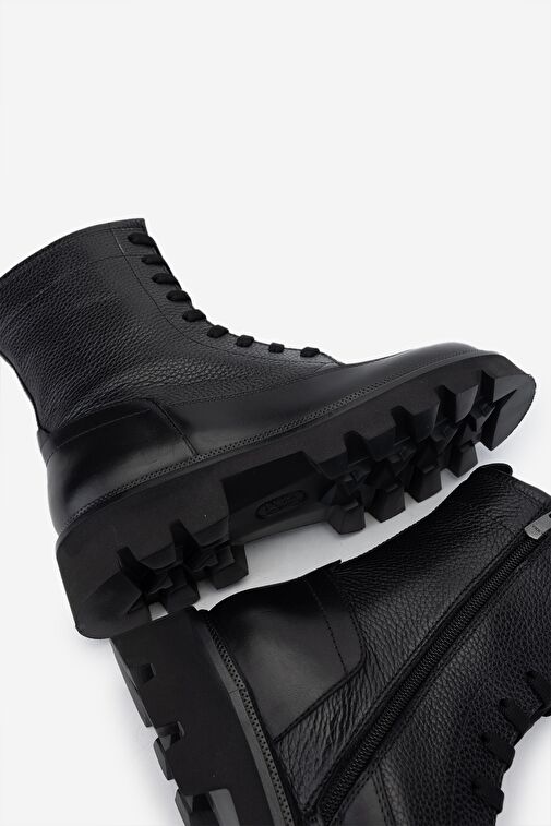 Valmenti Kadın Hakiki Deri Siyah Casual Bot - Görsel 6