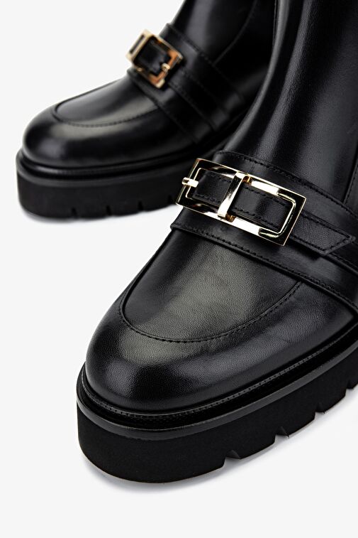 Valmenti Kadın Hakiki Deri Siyah Deri Casual Bot - Görsel 4