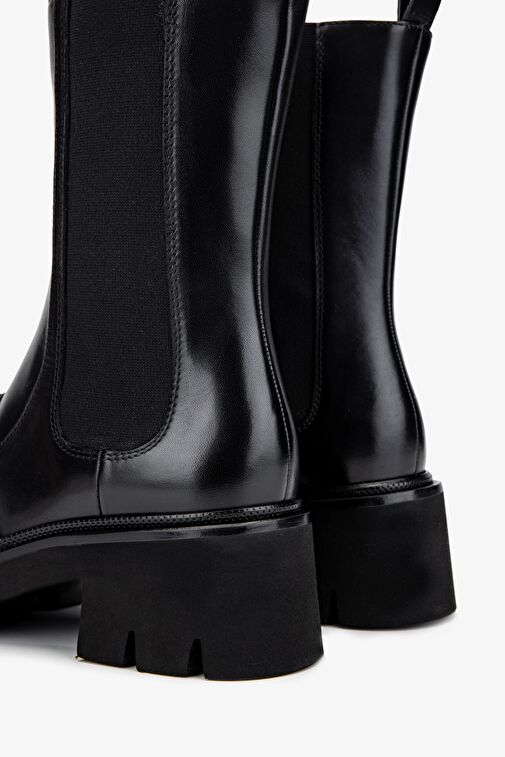 Valmenti Kadın Hakiki Deri Siyah Deri Casual Bot - Görsel 6