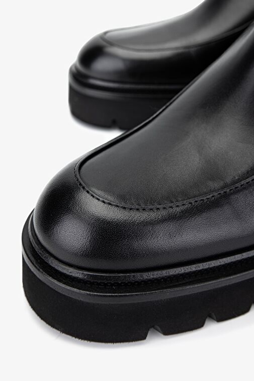 Valmenti Kadın Hakiki Deri Siyah Deri Casual Çizme - Görsel 5